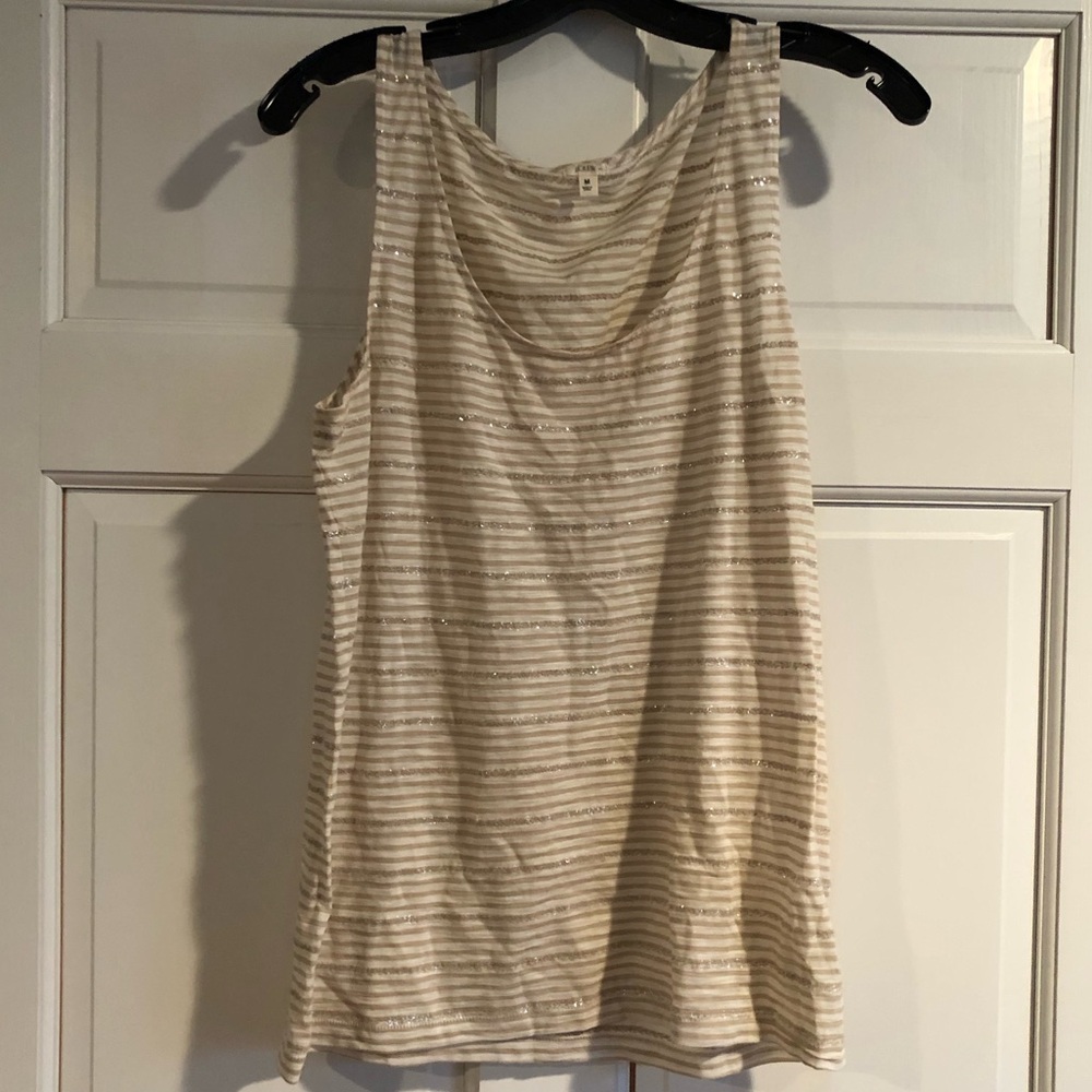 J.Crew Sequins Striped Tank Top